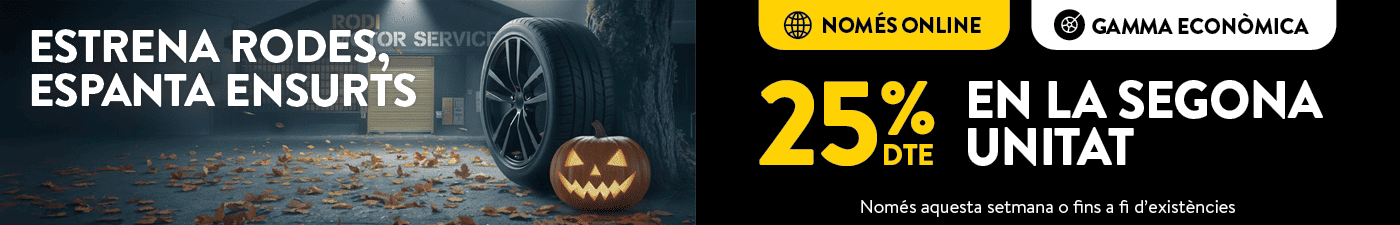 Descomptes de por en pneumàtics econòmics al Halloween de Rodi Motor Services