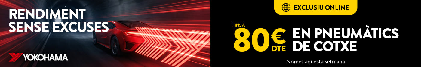 Fins a 80€ de descompte directe en pneumàtics Yokohama
