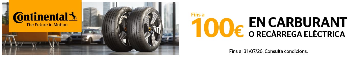Fins a 100€ en carburant amb els teus pneumàtics Continental a Rodi Motor Services
