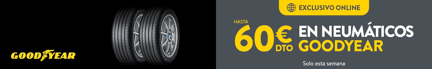 Hasta 60€ de descuento en neumáticos Goodyear