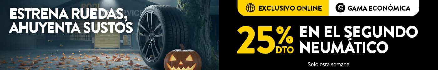 Descuentos de miedo en neumáticos económicos en el Halloween de Rodi Motor Services