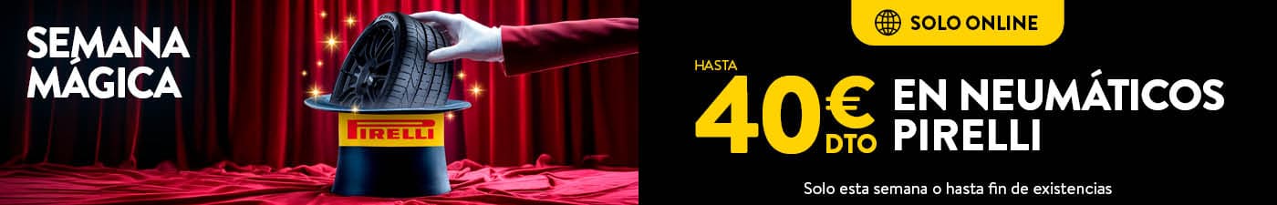 Hasta 40€ de descuento en neumáticos Pirelli en Rodi