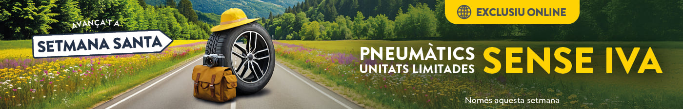 Avança't a la Setmana Santa amb pneumàtics SENSE IVA a www.rodi.cat