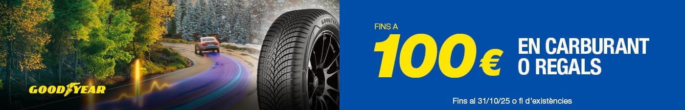 Fins a 100€ en carburant amb els teus pneumàtics Goodyear