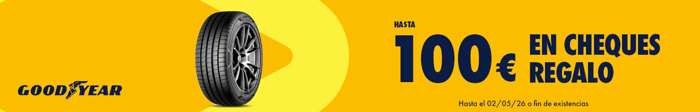 Hasta 100€ en cheques regalo con tus neumáticos Goodyear