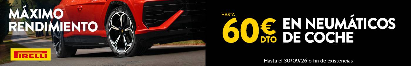 Hasta 60€ en descuento con neumáticos Pirelli