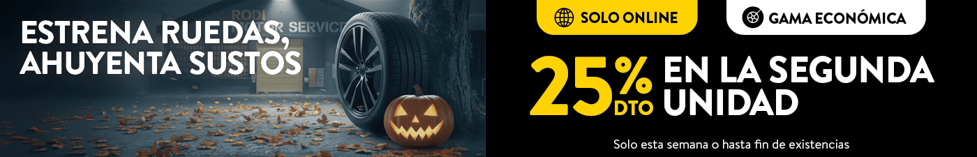 Descuentos de miedo  en neumáticos económicos en el Halloween de Rodi Motor Services