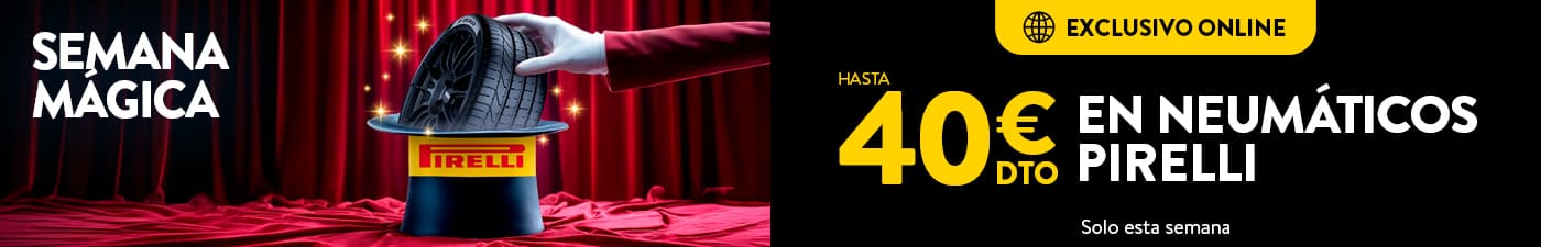Hasta 40€ de descuento en neumáticos Pirelli en Rodi