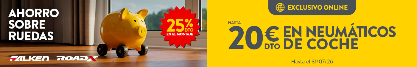 Hasta 20€ de descuento en neumáticos en Rodi Motor Services