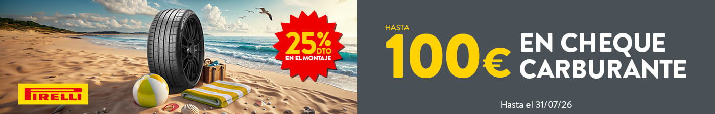 Hasta 100€ en carburante con neumáticos Pirelli