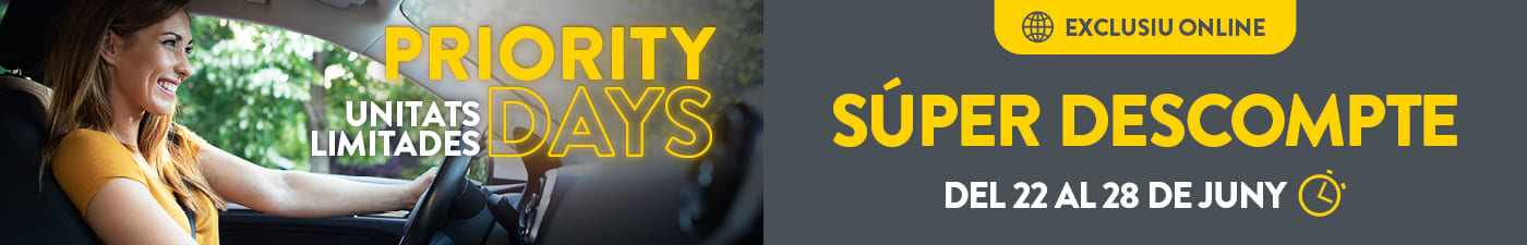 PRIORITY DAYS - SÚPER DESCOMPTES EN PNEUMÀTICS A RODI MOTOR SERVICES