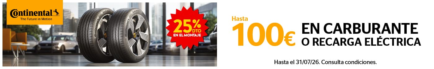 Hasta 100€ en carburante con tus neumáticos Continental en Rodi Motor Services