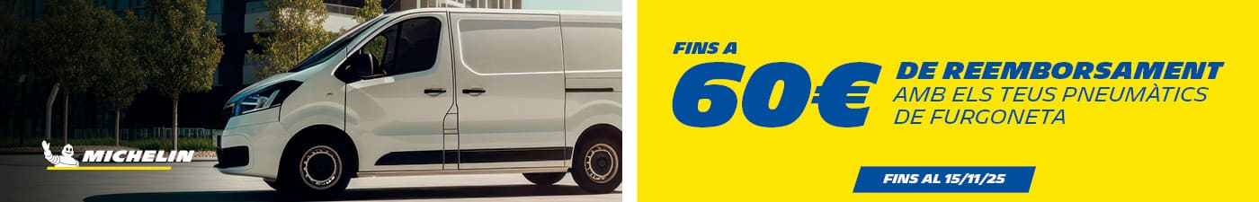 Fins a 60€ de reemborsament amb els teus pneumàtics Michelin per a furgoneta
