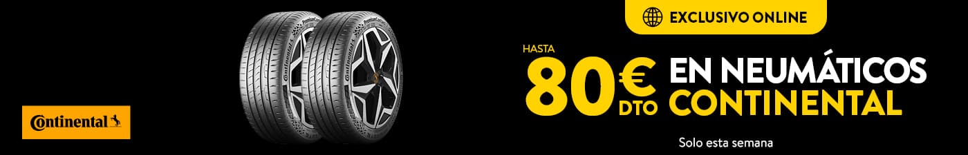 Hasta 80€ de descuento en neumáticos Continental