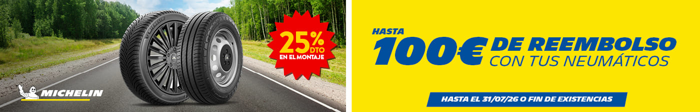 Hasta 100€ en cheques regalo con tus neumátcios Michelin en Rodi