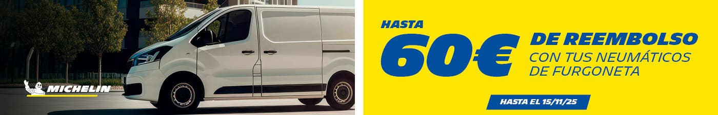 Hasta 60€ de reembolso con tus neumátcios Michelin para furgoneta