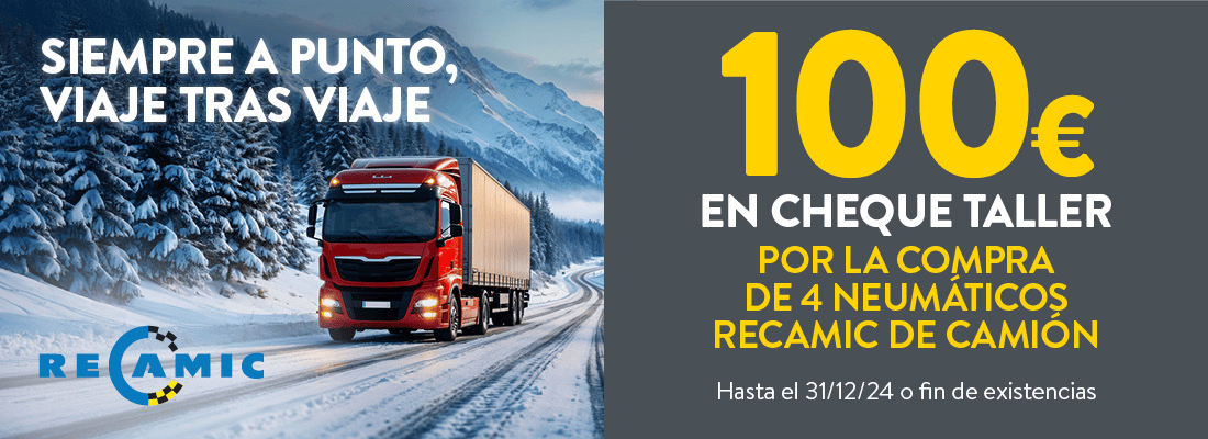 llévate 100€ en recambio por comprar 4 neumáticos de camión recamic - rodi