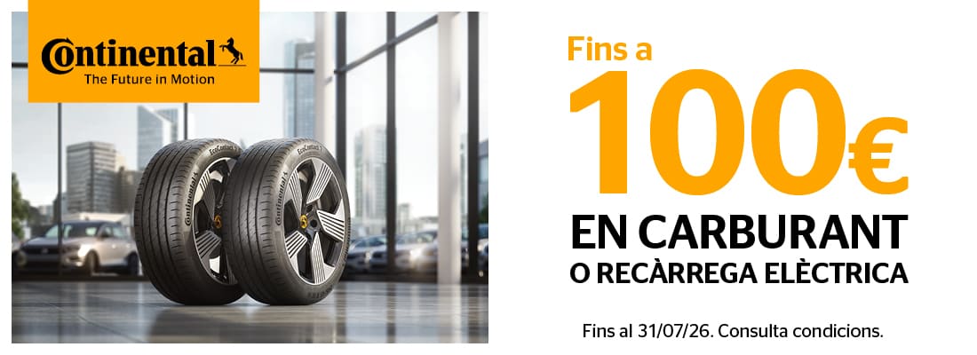 pneumàtics continental amb fins a 100€ en carburant - rodi