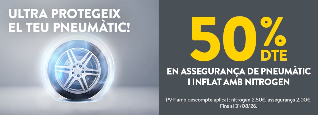 50% de descompte en l'assegurança del pneumàtic i l'inflat amb nitrogen - rodi