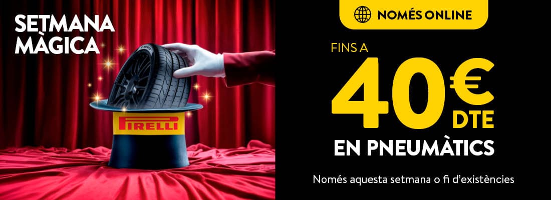 fins a 40€ de descompte en pneumàtics pirelli  - rodi