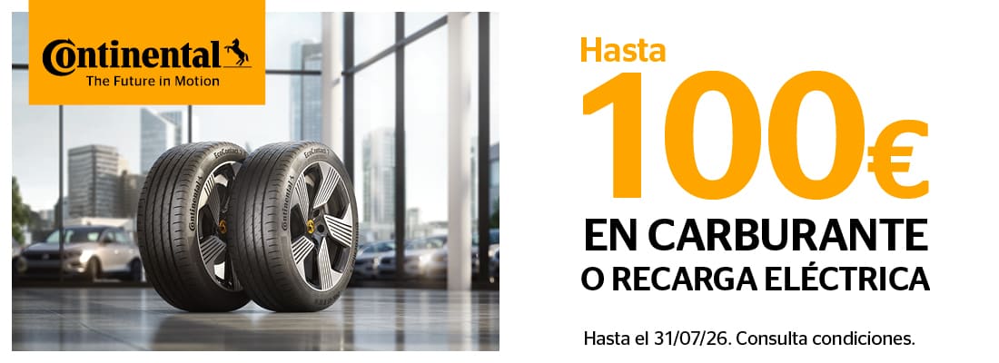 neumáticos continental con hasta 100€ en carburante - rodi