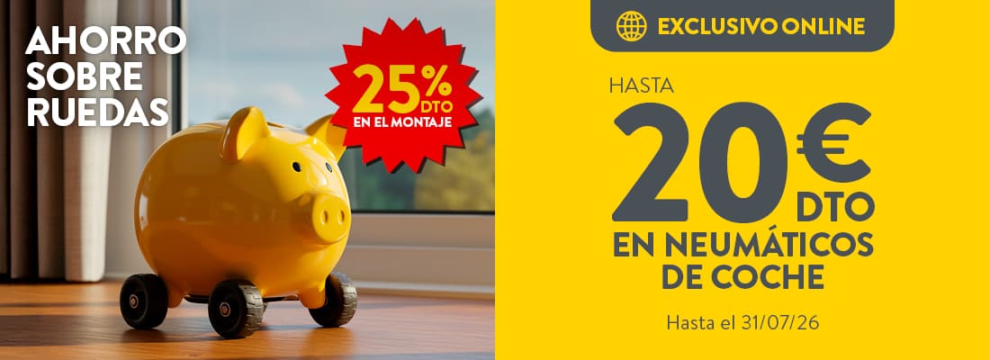 hasta 20€ de descuento en neumáticos - rodi