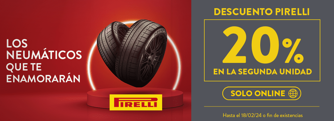 descuento neumáticos pirelli 25% segunda unidad - rodi