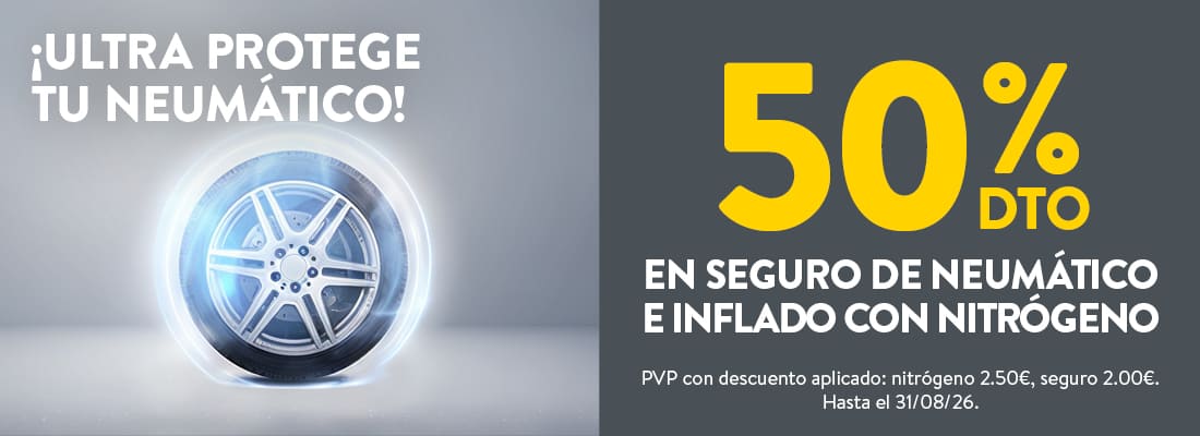 50% de descuento en el seguro de neumático e inflado con nitrógeno - rodi