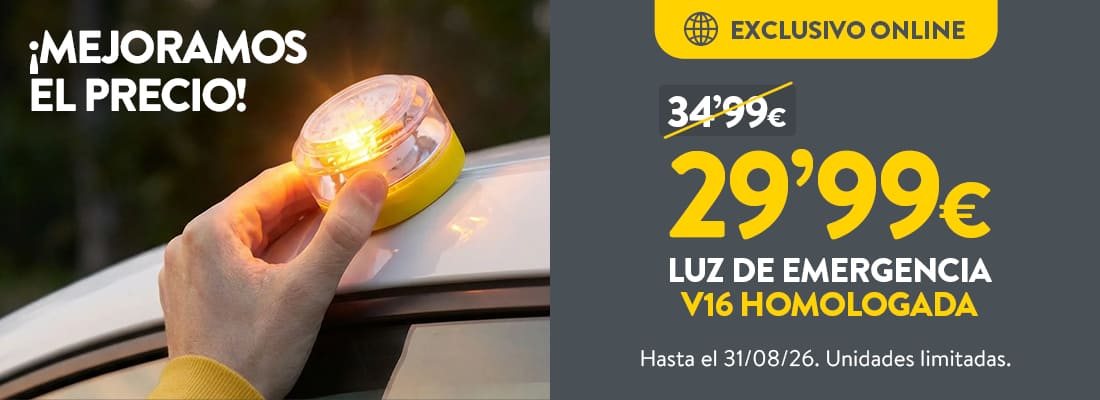 descuento luz de emergencia v16 homologada - rodi
