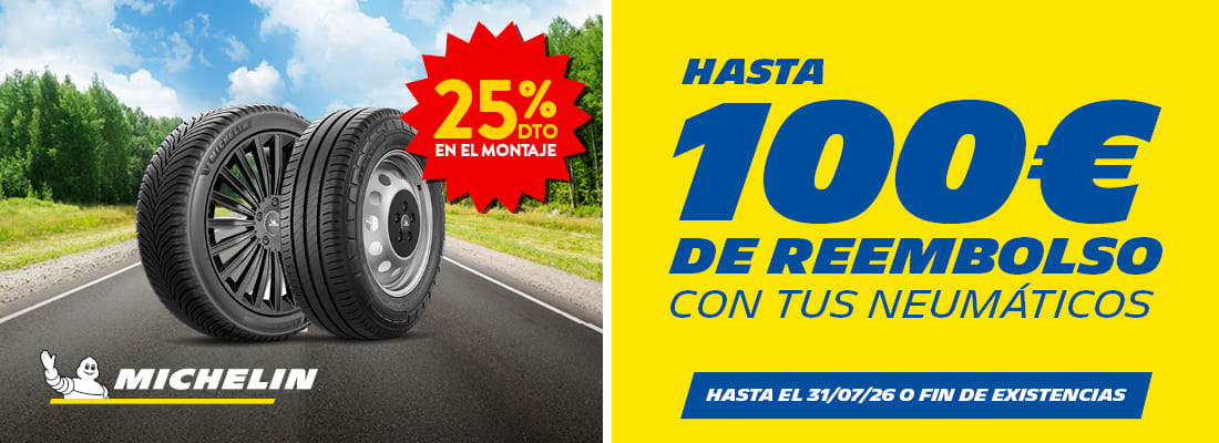 neumáticos michelin con hasta 100€ de reembolso - rodi