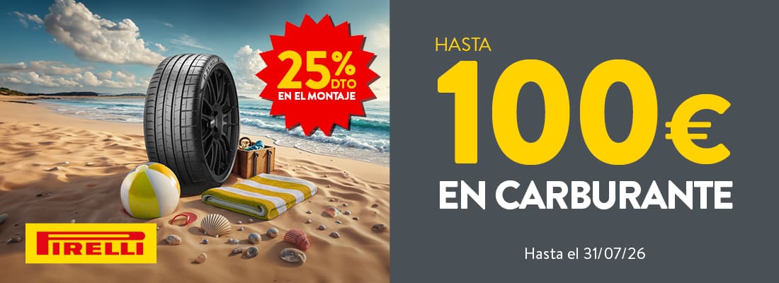 hasta 100€ en carburante con tus neumáticos pirelli - rodi
