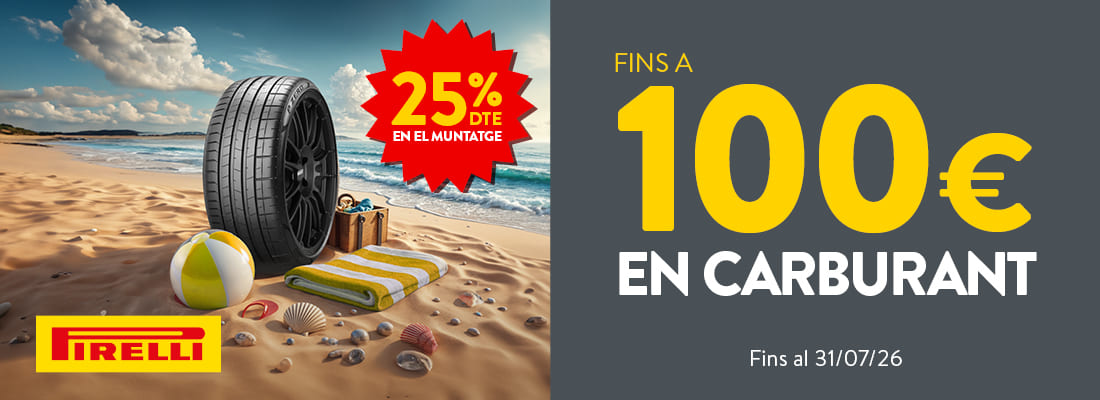 fins a 100€ en carburant amb els teus pneumàtics pirelli - rodi