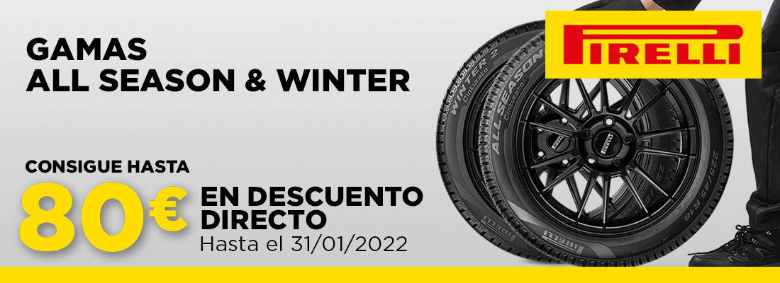 neumáticos pirelli invierno y 4 estaciones con hasta 80€ descuento - rodi