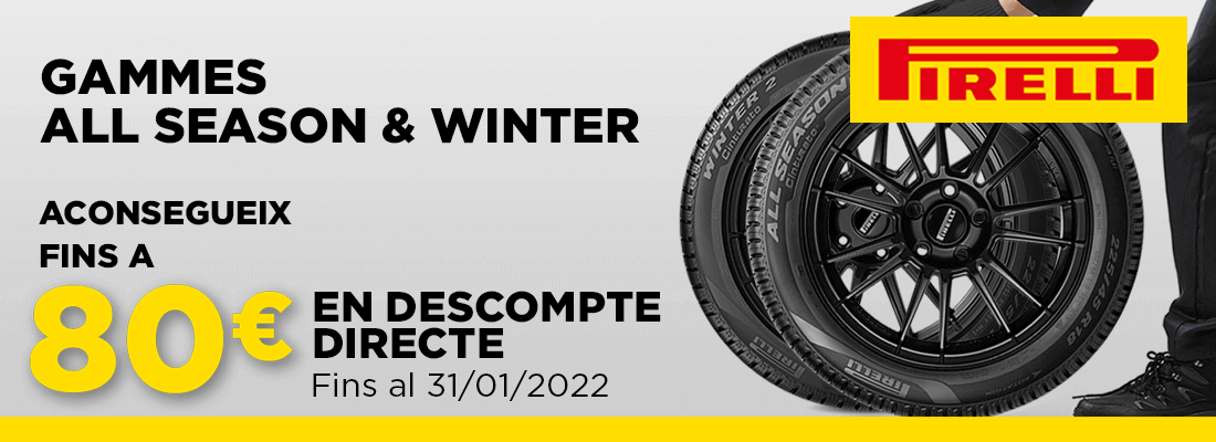 pneumàtics pirelli hivern i 4 estaciones amb fins 80€ descompte - rodi