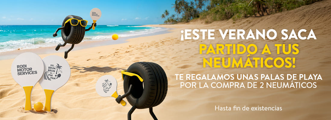 palas de playa de regalo con tus neumáticos - rodi