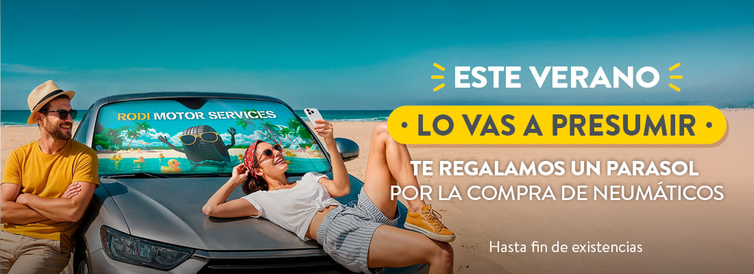 parasol de regalo con tus neumáticos - rodi