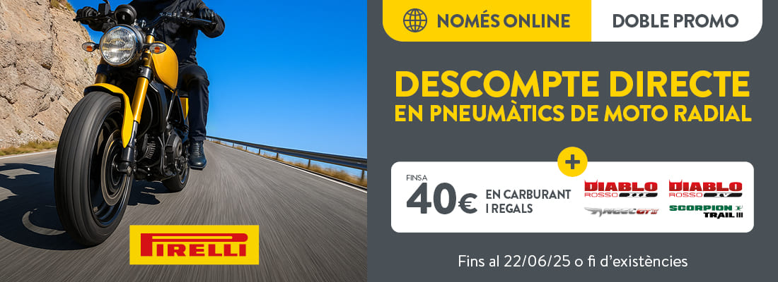 pneumàtics pirelli moto amb descomptes i regals - rodi