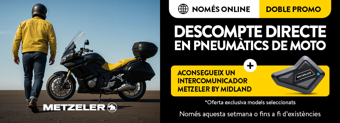 pneumàtics metzeler moto amb descompte i intercomunicador de regals - rodi