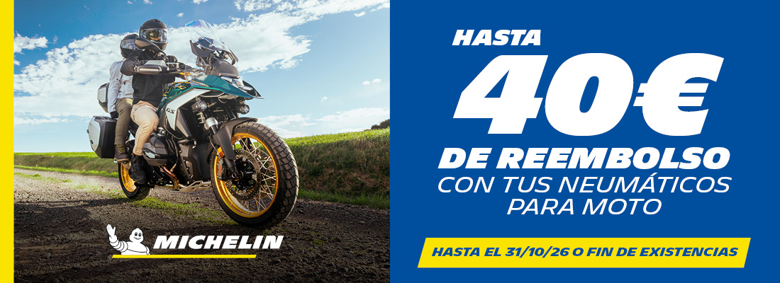 hasta 40€ de reembolso con neumáticos de moto michelin - rodi